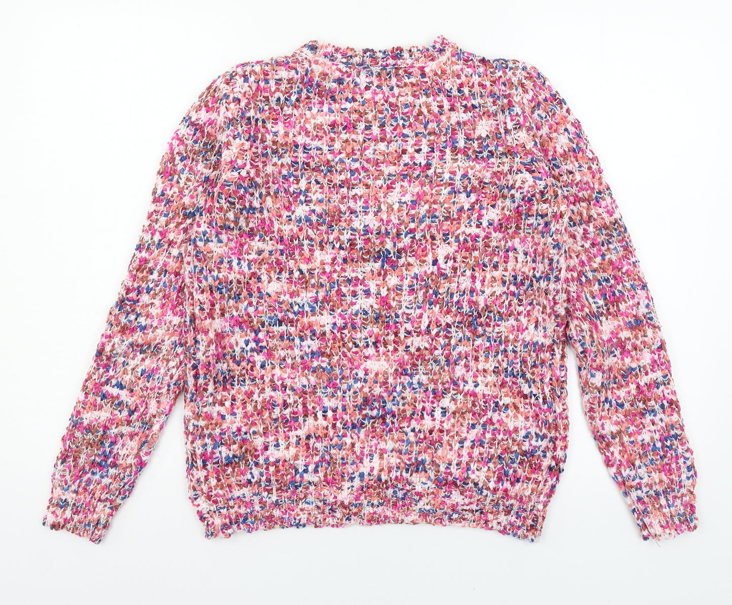 Papaya Womens Pink Polka Dot Knit Pullover Jumper Size S