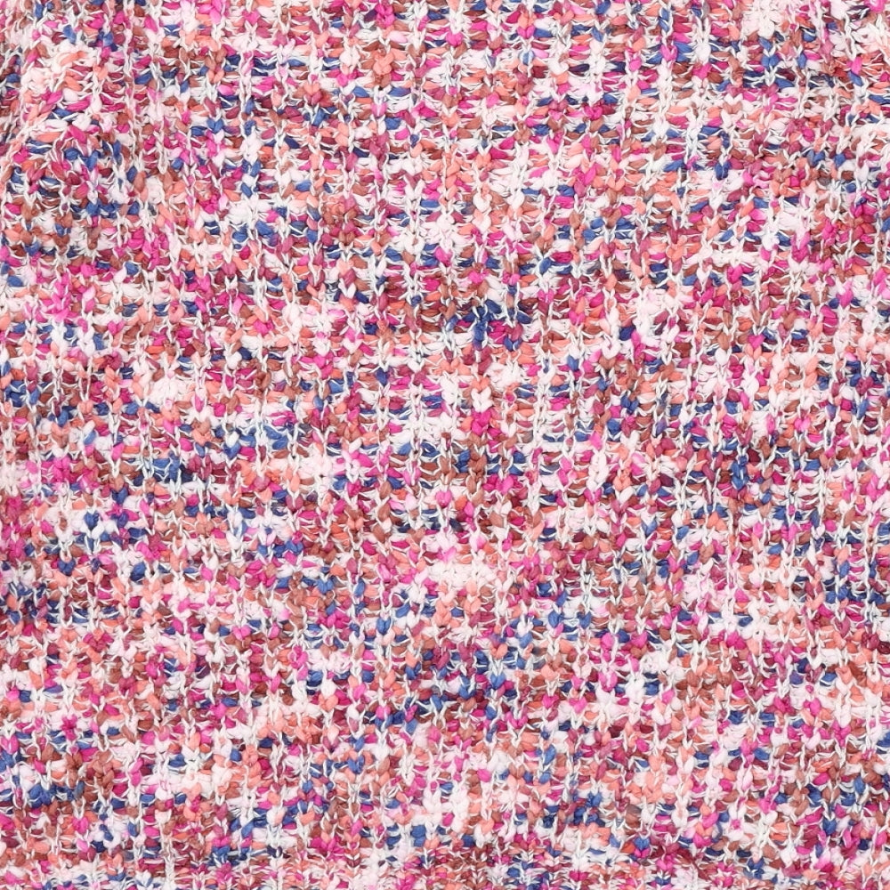 Papaya Womens Pink Polka Dot Knit Pullover Jumper Size S