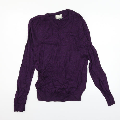 George Mens Purple  Knit Pullover Jumper Size S