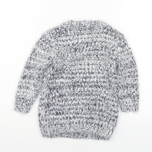 TU Boys Blue  Knit Pullover Jumper Size 6 Years  - Snowman