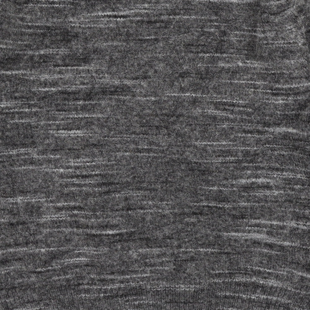 H&M Mens Grey Striped Knit Pullover Jumper Size S