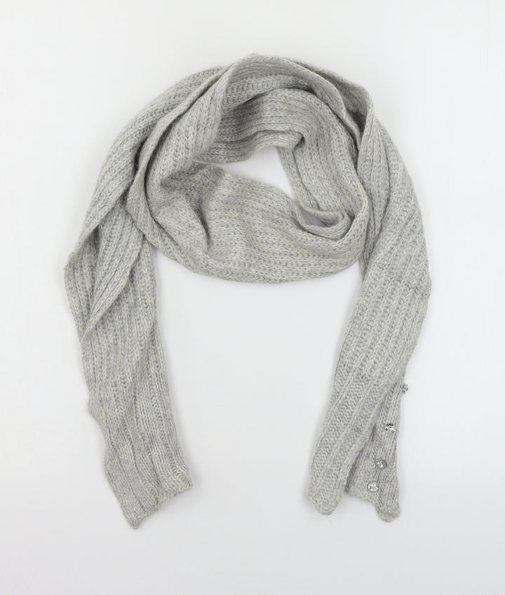 Preworn Womens Grey Knit Scarf