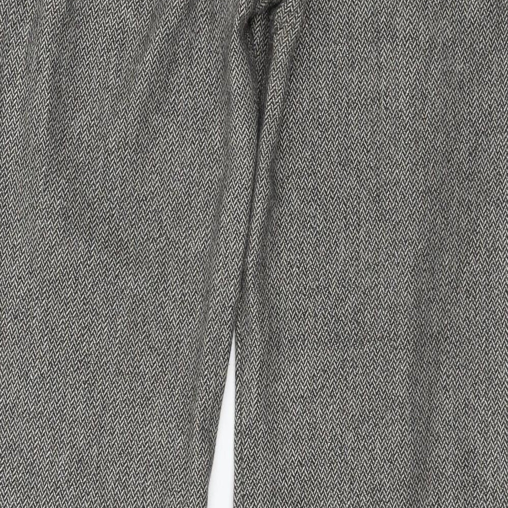 NEXT Womens Brown Herringbone  Trousers  Size 8 L30 in