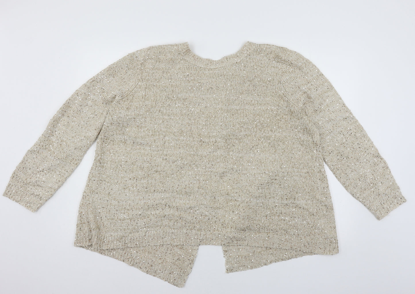 George Womens Ivory  Knit Pullover Jumper Size 24