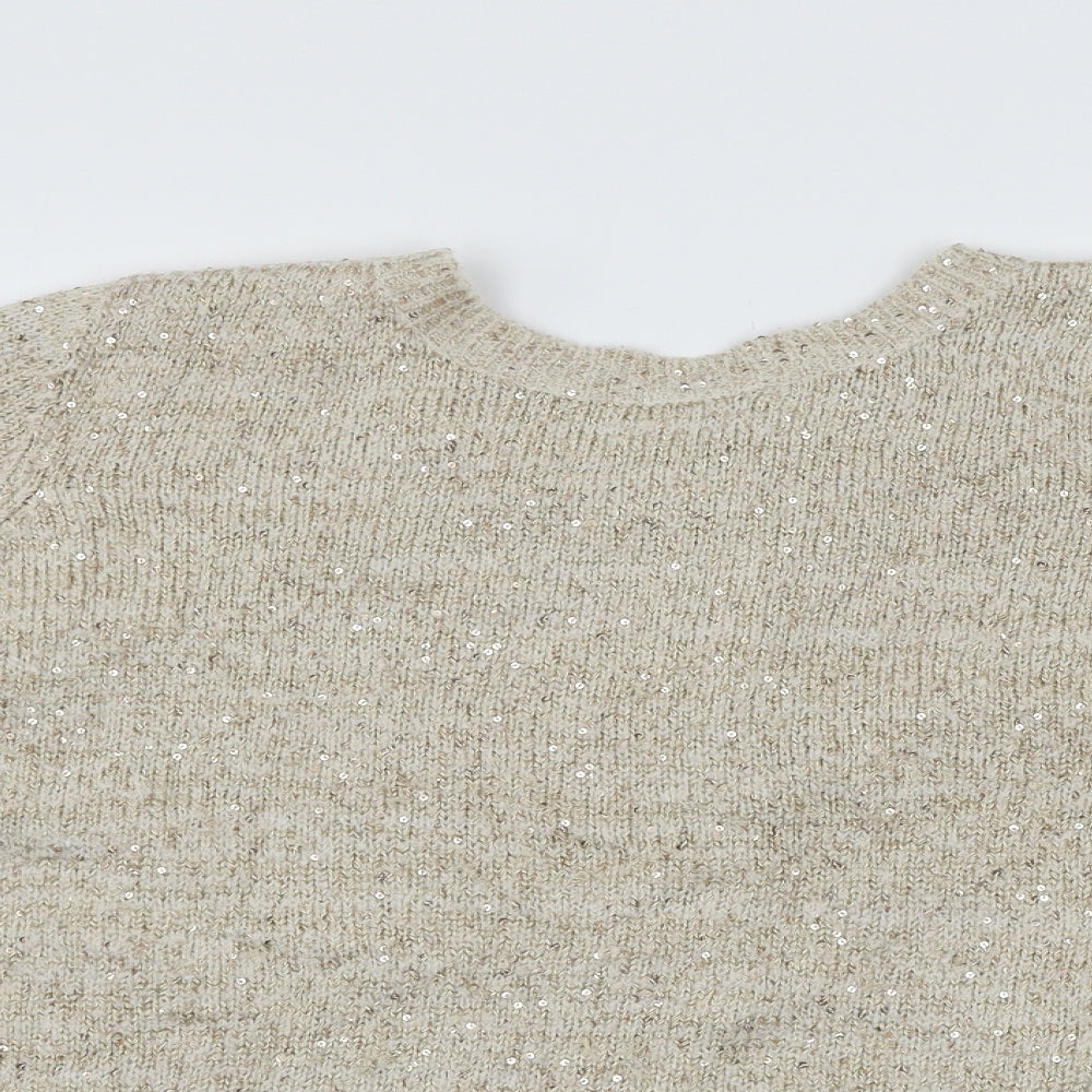 George Womens Ivory  Knit Pullover Jumper Size 24