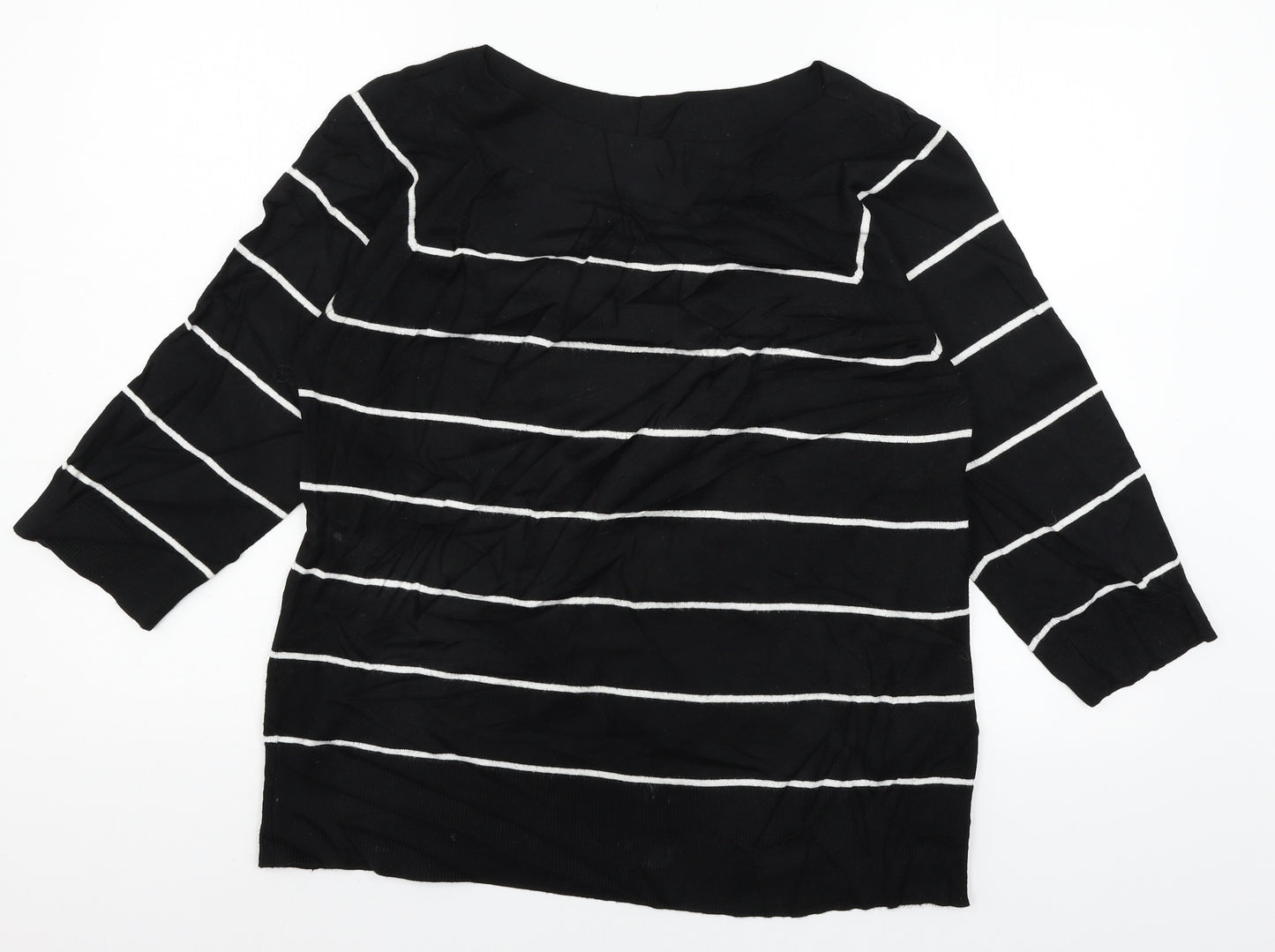 F&F Womens Black  Knit Pullover Jumper Size 18