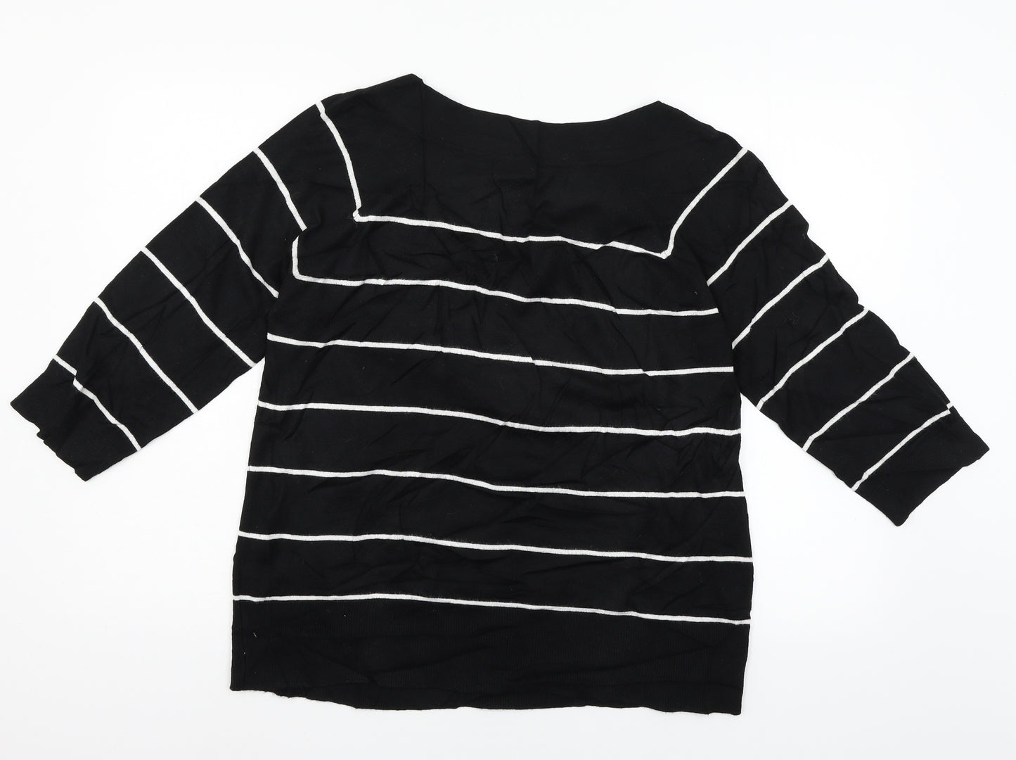 F&F Womens Black  Knit Pullover Jumper Size 18