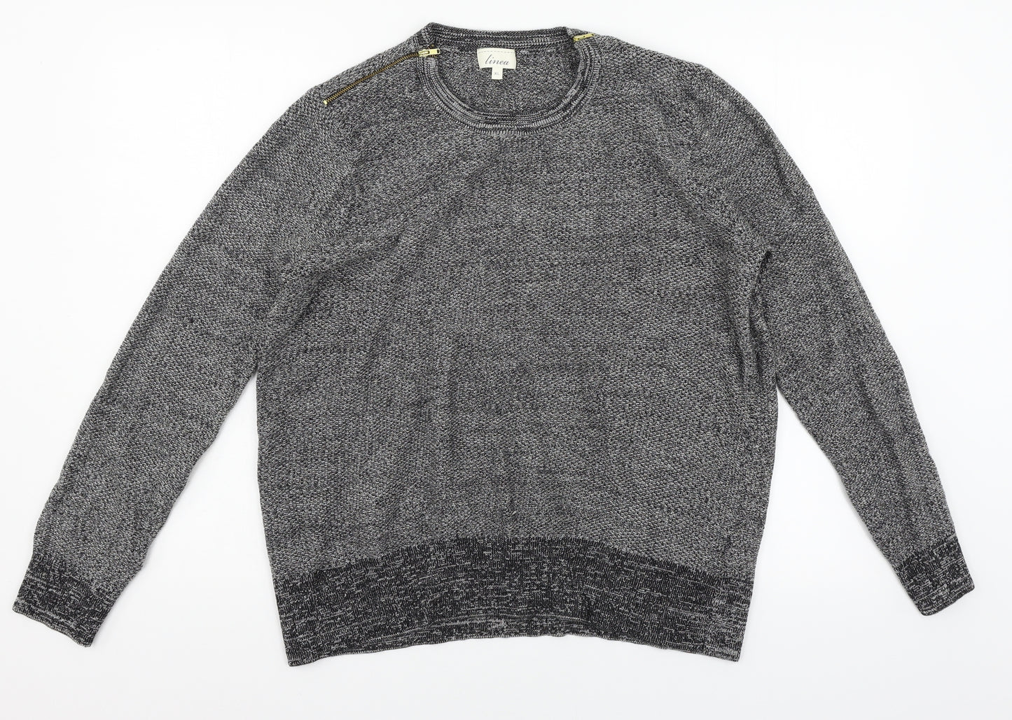 Linea Womens Grey  Knit Pullover Jumper Size XL