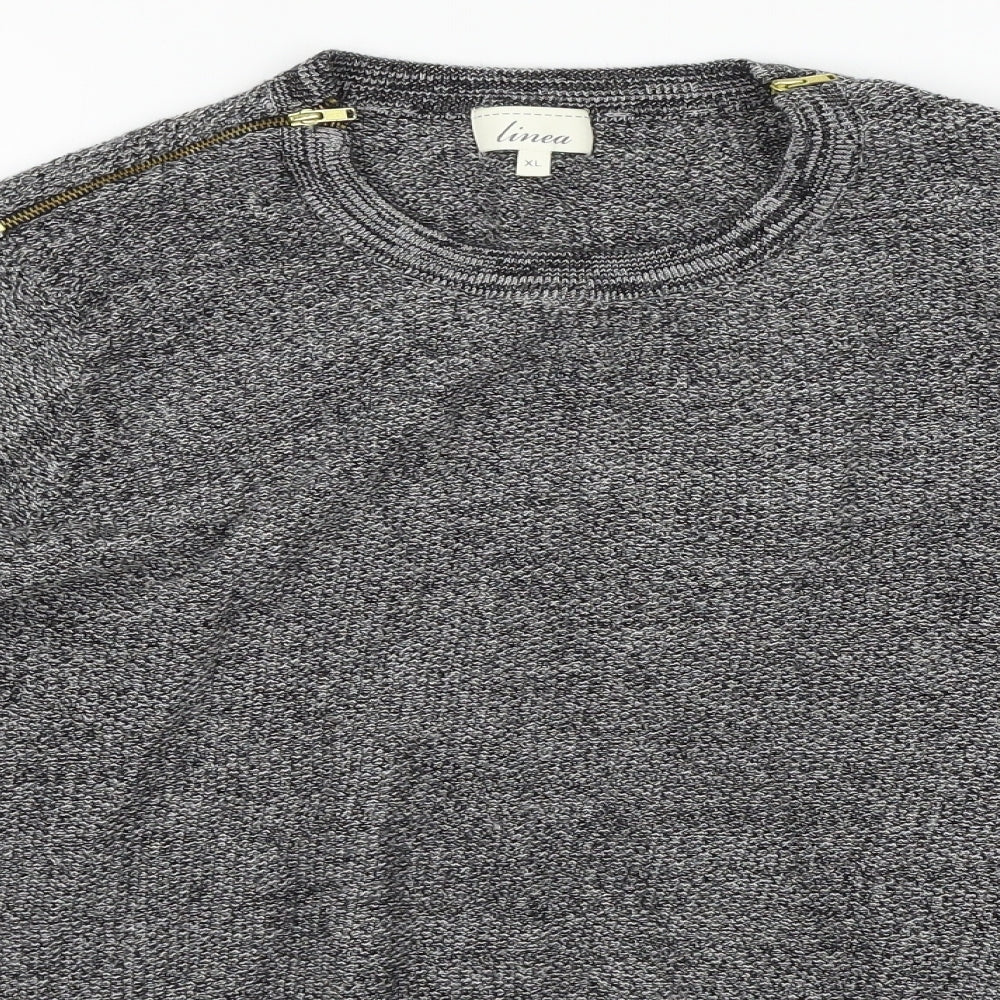 Linea Womens Grey  Knit Pullover Jumper Size XL