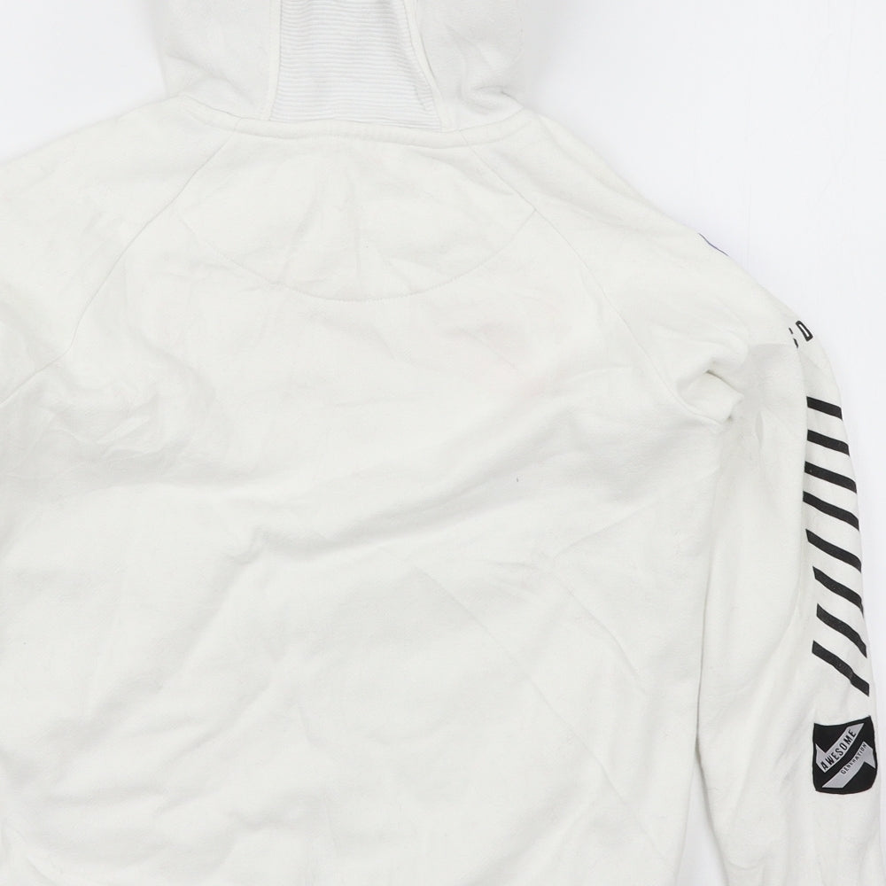 Nutmeg Boys White  Jersey Pullover Hoodie Size 9-10 Years  - Iconic