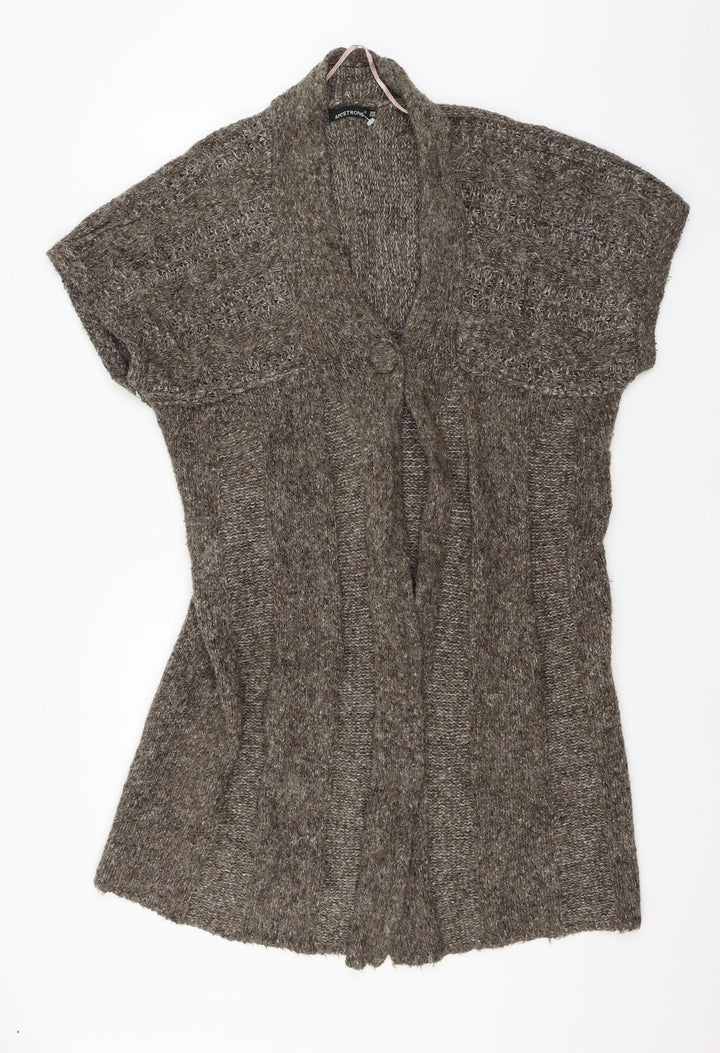 Apostrophe Womens Brown Knit Cardigan Jumper One Size