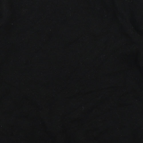 H&M Womens Black  Knit Pullover Jumper Size XS  - Embelished Neckline
