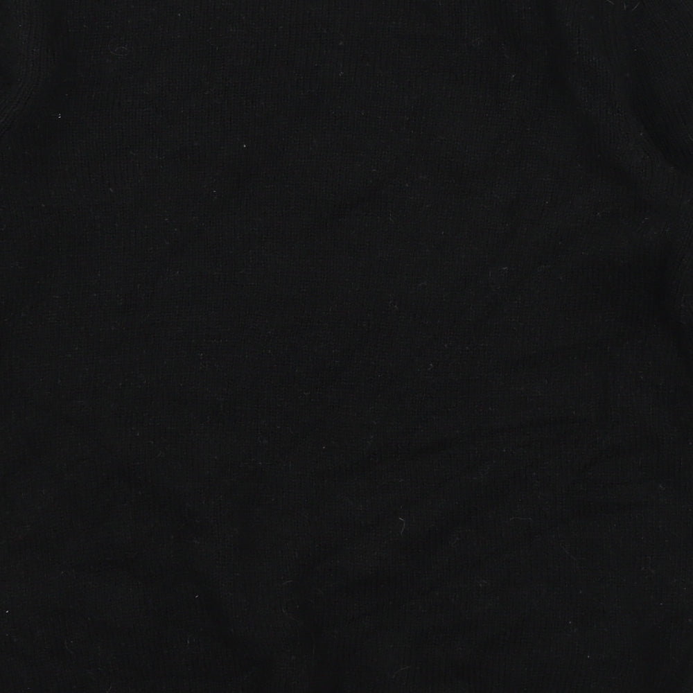 H&M Womens Black  Knit Pullover Jumper Size XS  - Embelished Neckline