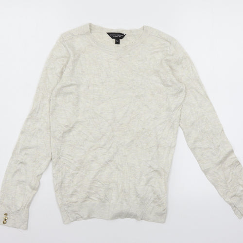 Dorothy Perkins Womens Ivory  Knit Pullover Jumper Size 8