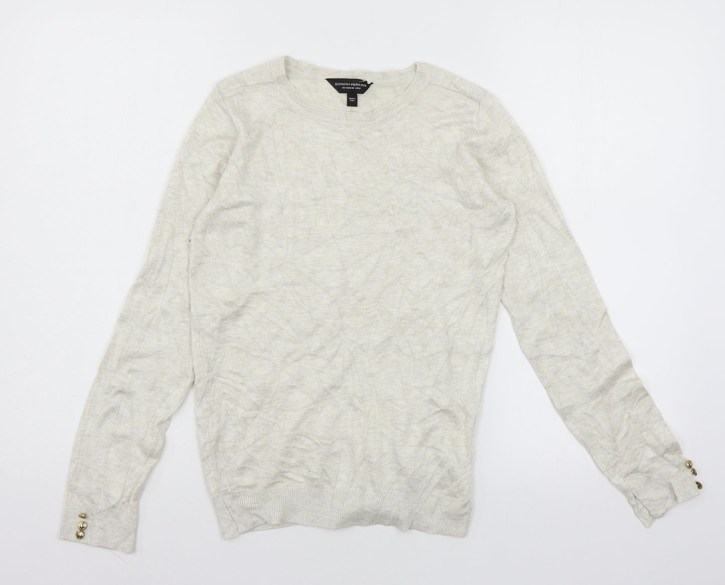 Dorothy Perkins Womens Ivory  Knit Pullover Jumper Size 8