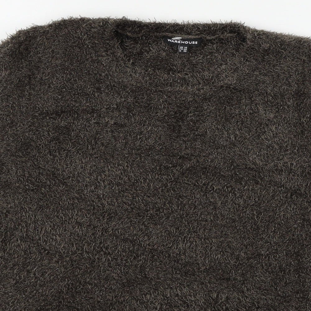 Warehouse Womens Brown  Knit Pullover Jumper Size 10