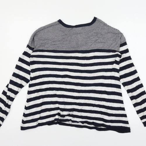 Atmosphere Womens Blue Striped Knit Pullover Jumper Size 10