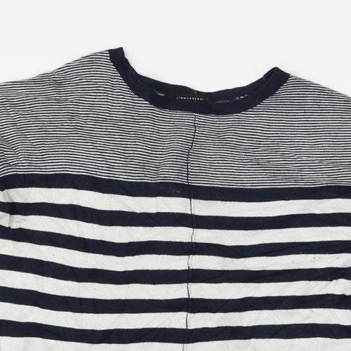 Atmosphere Womens Blue Striped Knit Pullover Jumper Size 10