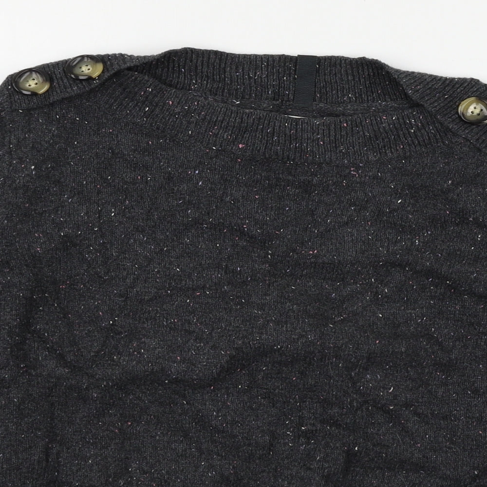 Marks and Spencer Womens Grey  Knit Pullover Jumper Size 14