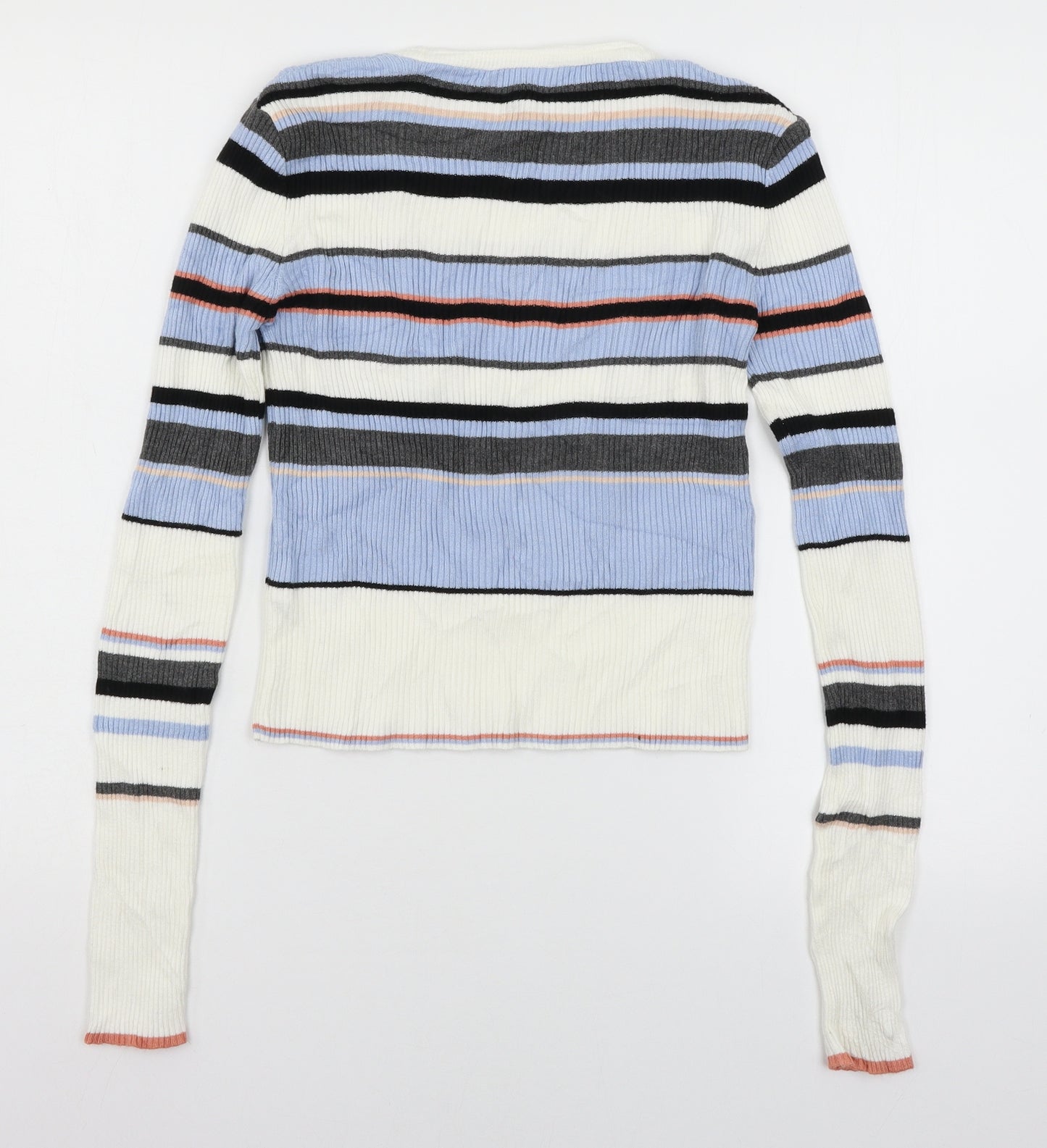 Marks and Spencer Womens Multicoloured Striped Knit Pullover Jumper Size 10