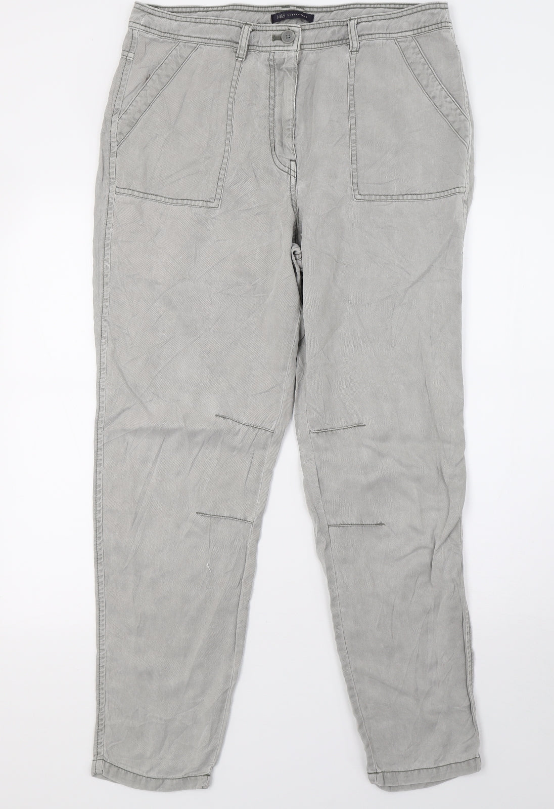 Marks and Spencer Womens Grey   Trousers  Size 14 L29 in