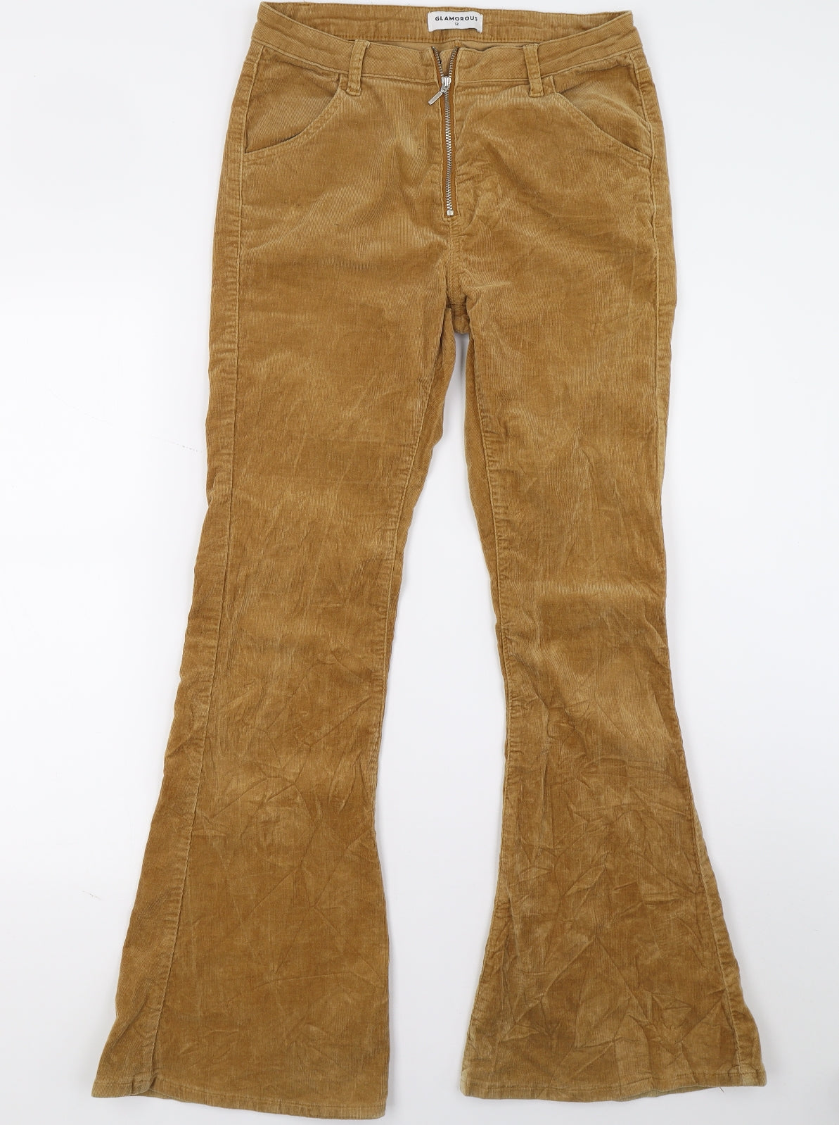 Glamorous Womens Brown   Flared Jeans Size 12 L30 in