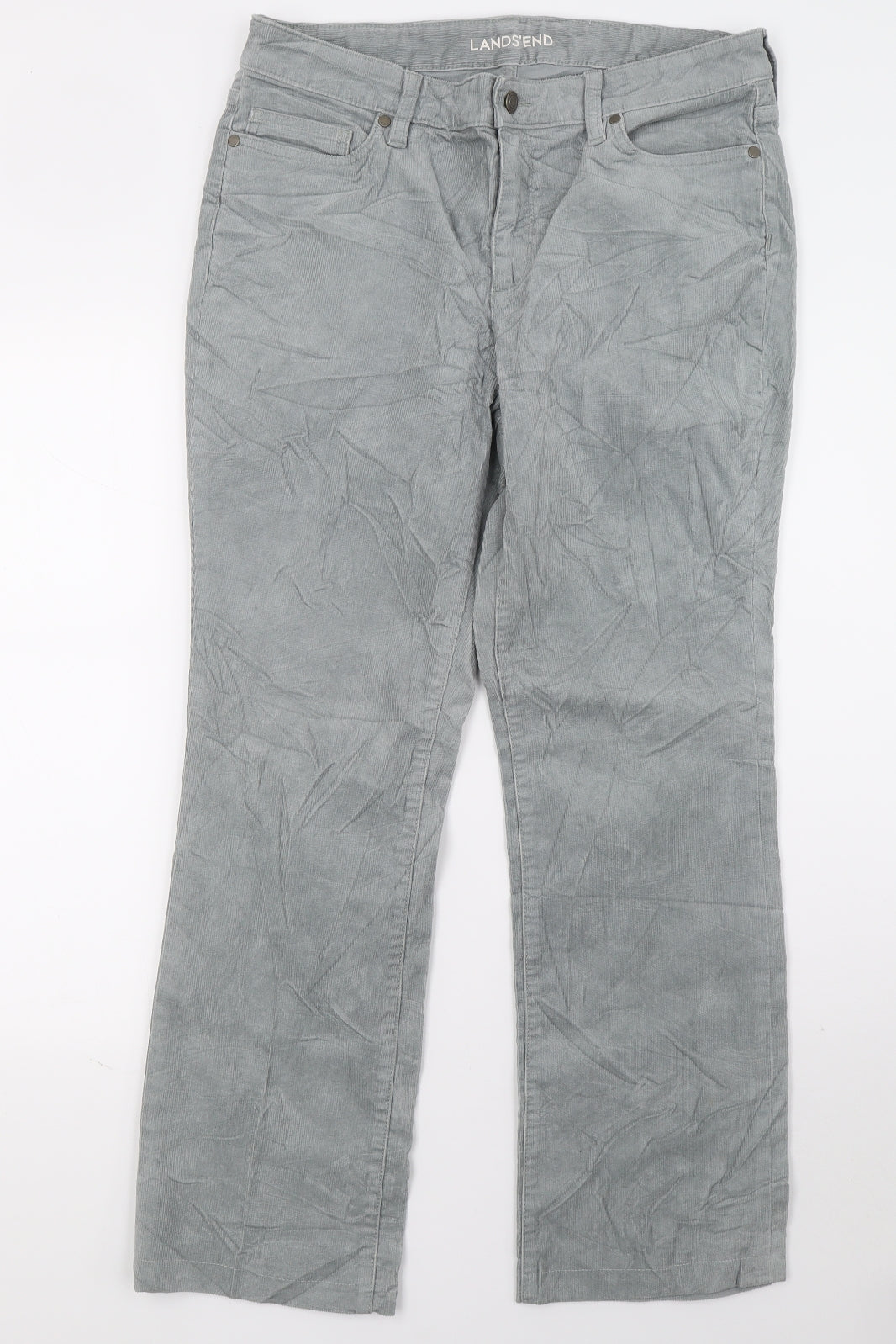 Landsend Womens Grey   Straight Jeans Size 14 L29 in