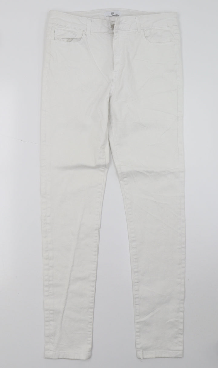 Preworn Womens White   Skinny Jeans Size 10 L28 in