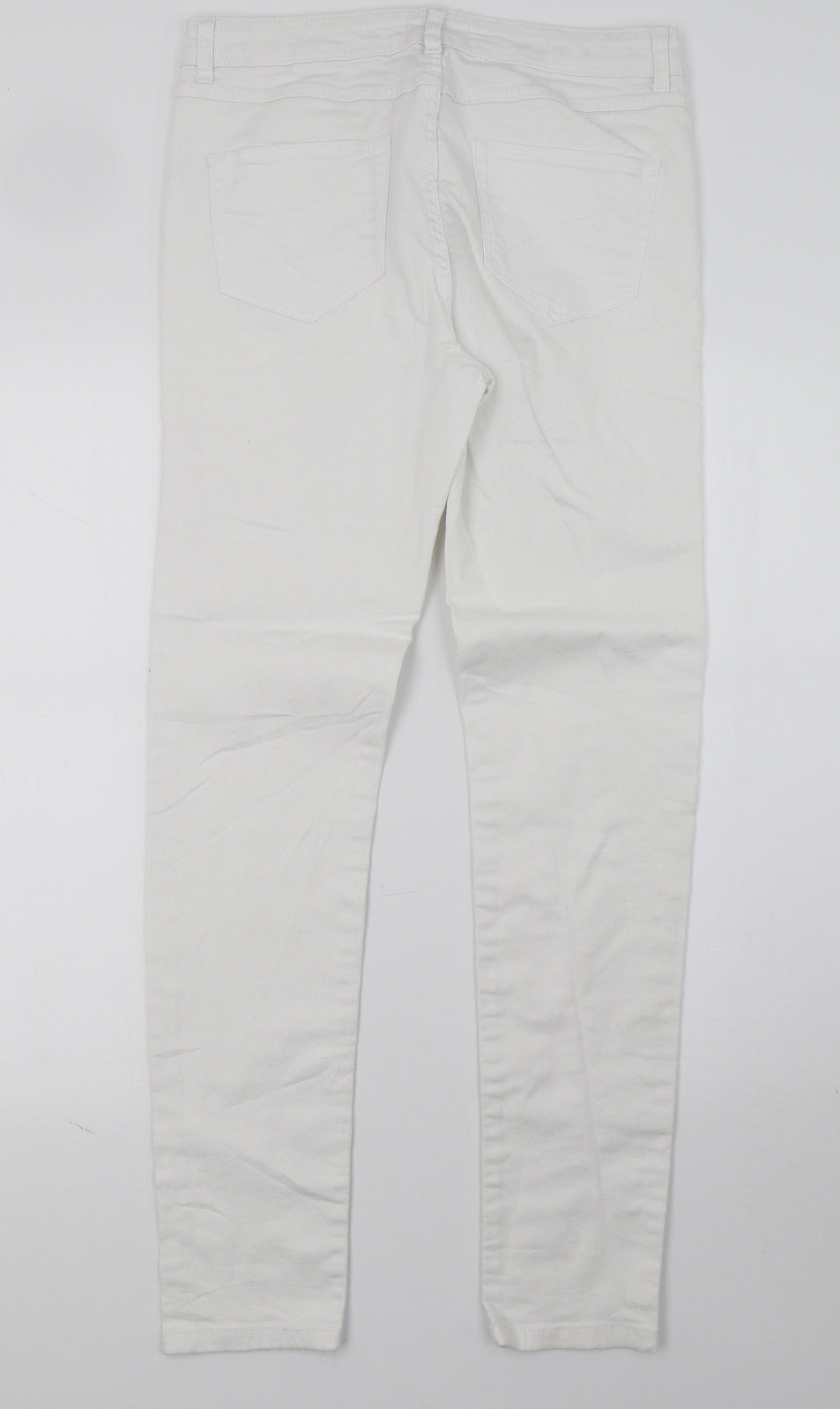 Preworn Womens White   Skinny Jeans Size 10 L28 in