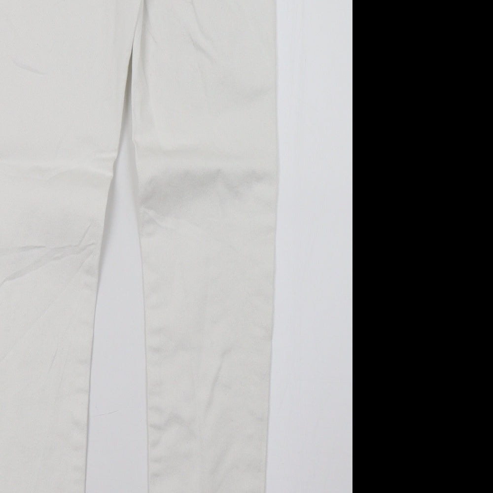 Preworn Womens White   Skinny Jeans Size 10 L28 in