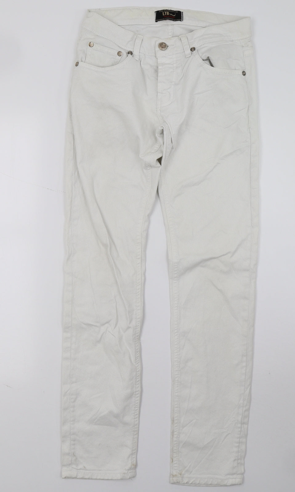 LTB Mens White   Straight Jeans Size 28 L30 in