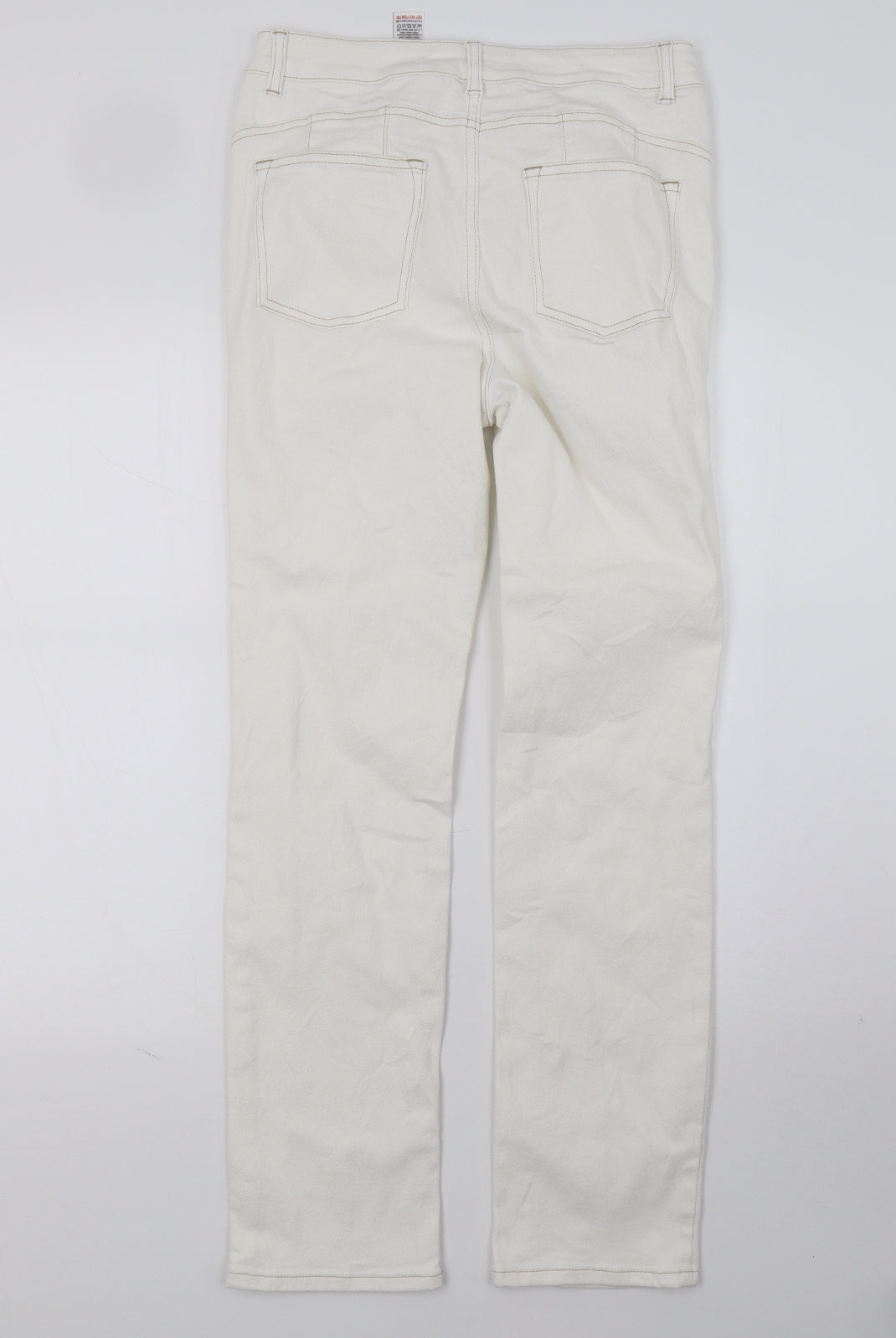 Marks and Spencer Womens White   Straight Jeans Size 10 L27.5 in