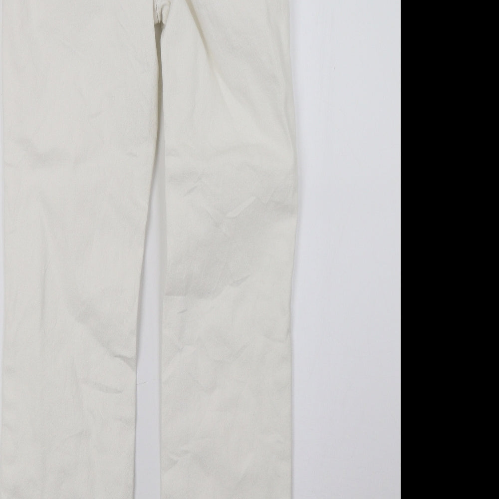 Marks and Spencer Womens White   Straight Jeans Size 10 L27.5 in