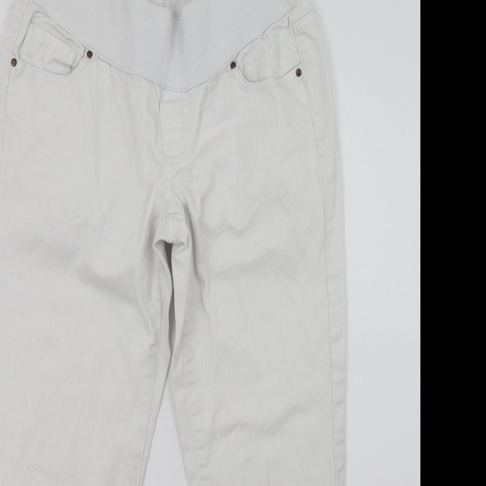 Newlook Womens White   Cropped Jeans Size 10 L21 in