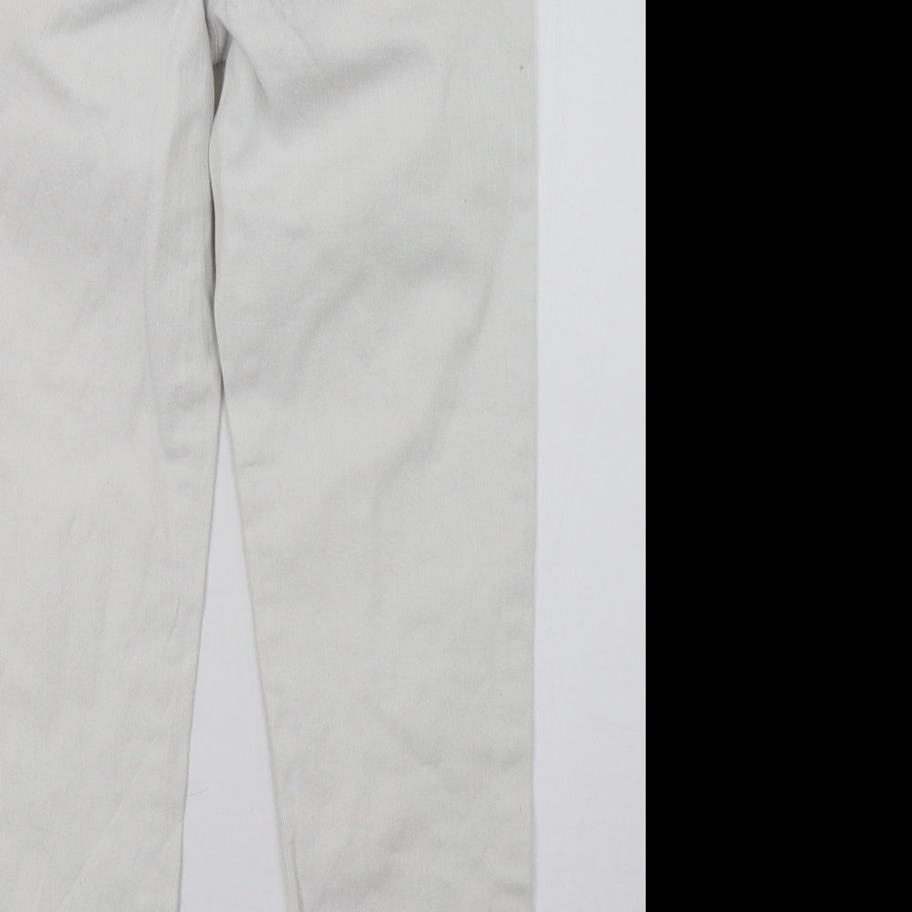 Newlook Womens White   Cropped Jeans Size 10 L21 in
