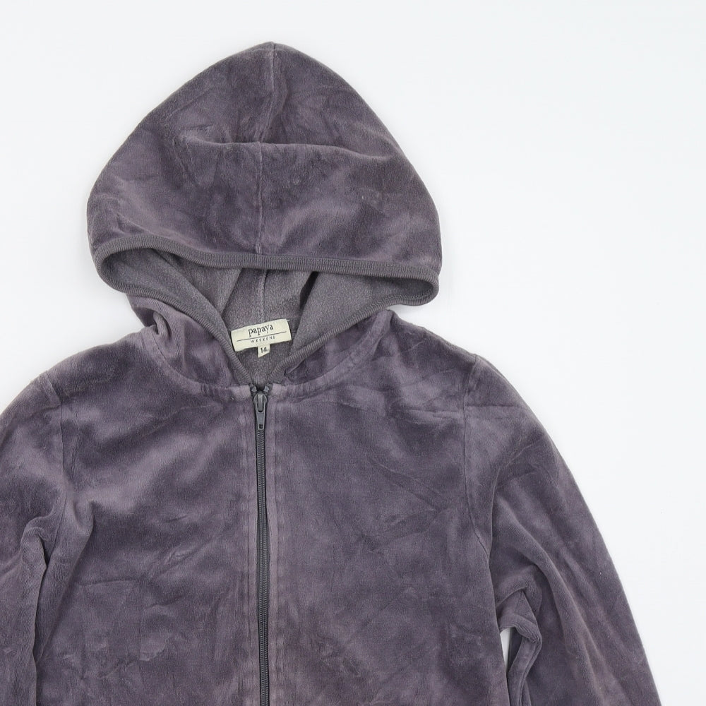 Papaya Womens Purple   Jacket Coatigan Size 14