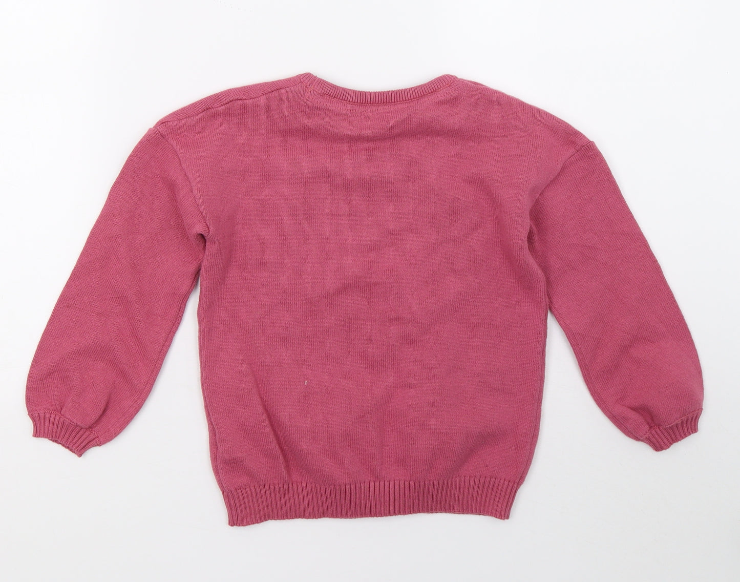 F&F Girls Pink   Pullover Jumper Size 6-7 Years