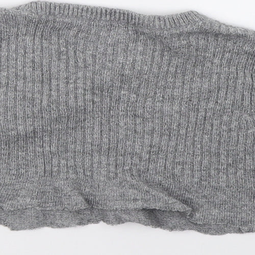 H&M Girls Grey   Pullover Jumper Size 7 Years