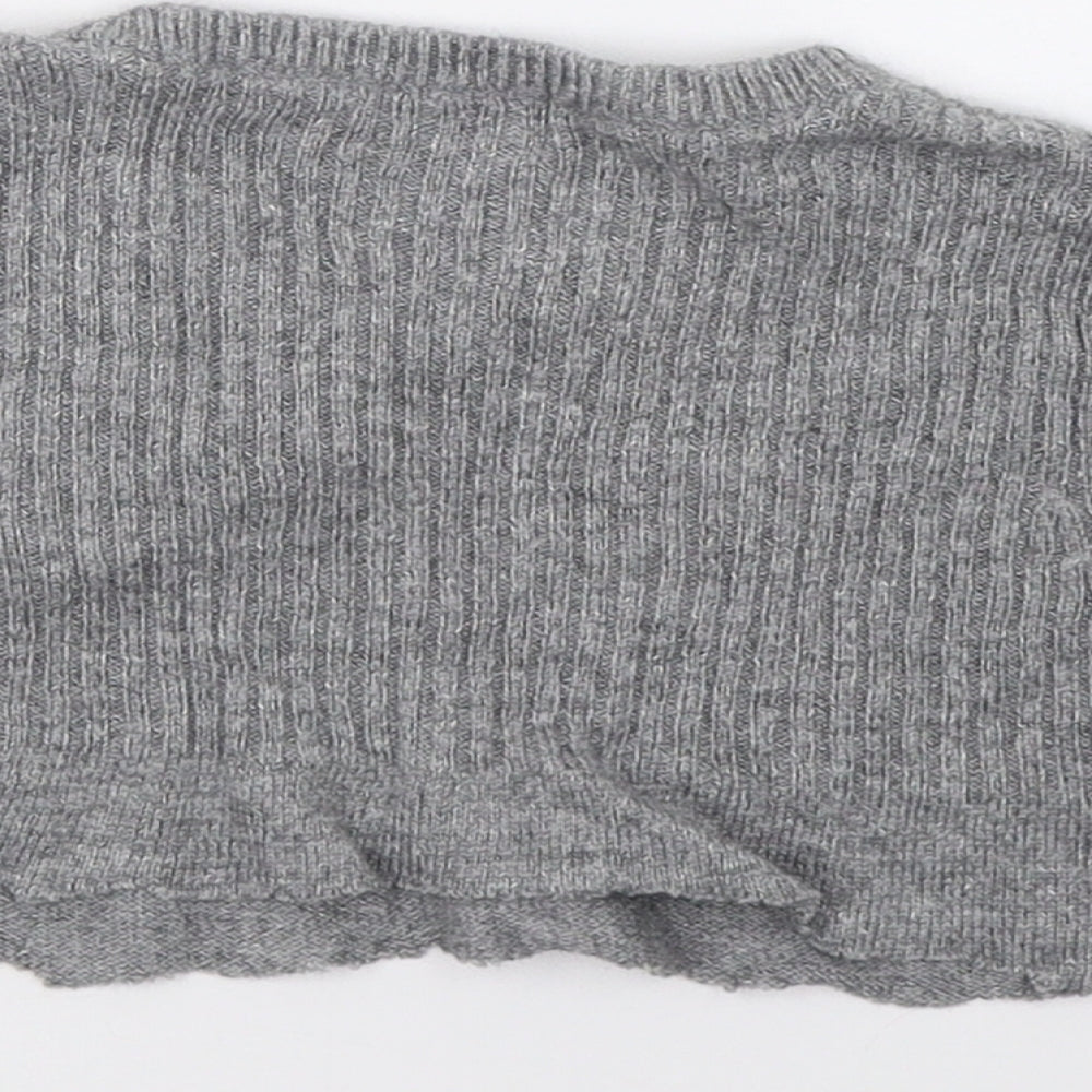 H&M Girls Grey   Pullover Jumper Size 7 Years