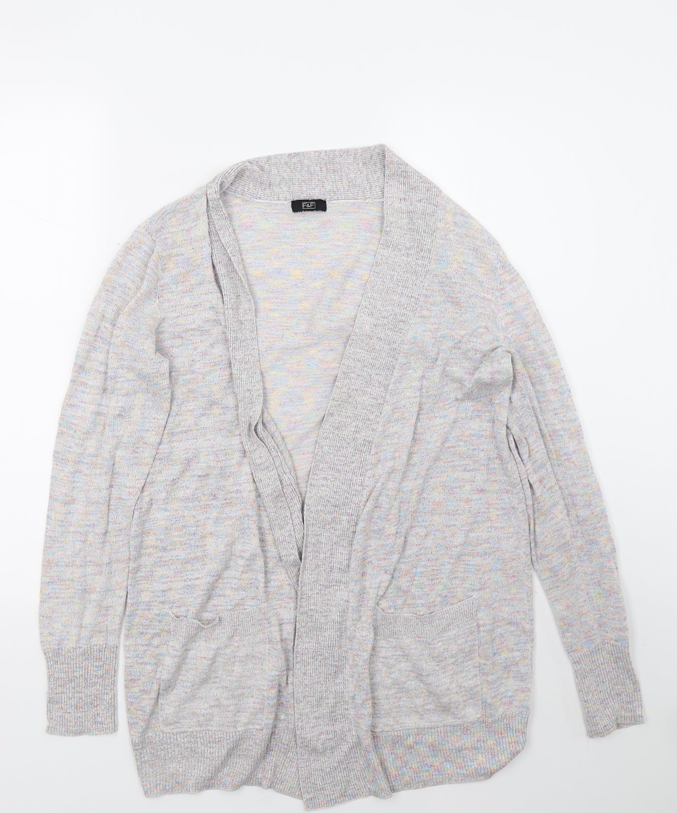 F&F Womens Grey   Cardigan Jumper Size 14