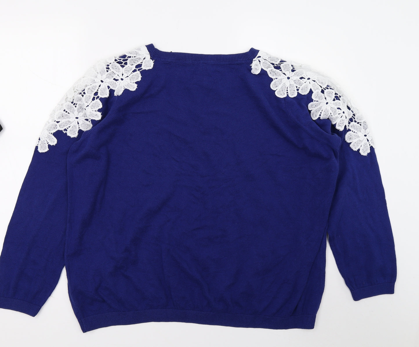 Anthology Womens Blue   Henley Jumper Size 20