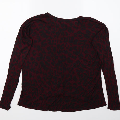 H&M Womens Purple Animal Print  Pullover Jumper Size M