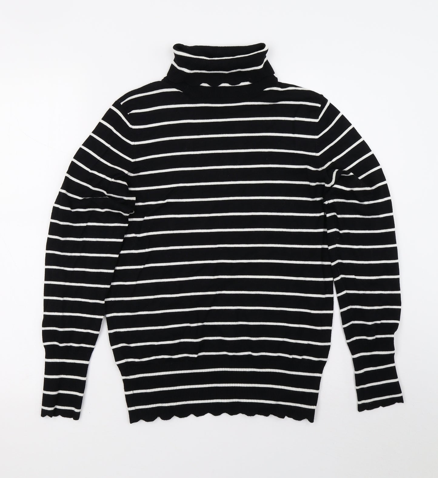 Dorothy Perkins Womens Black Striped  Pullover Jumper Size 12