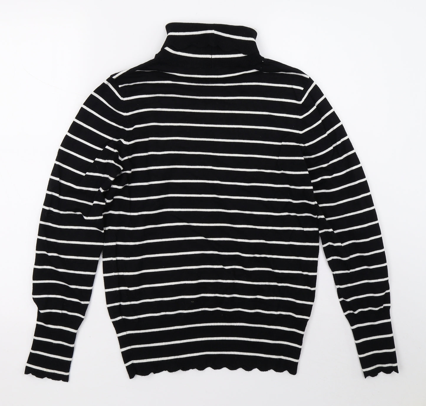 Dorothy Perkins Womens Black Striped  Pullover Jumper Size 12