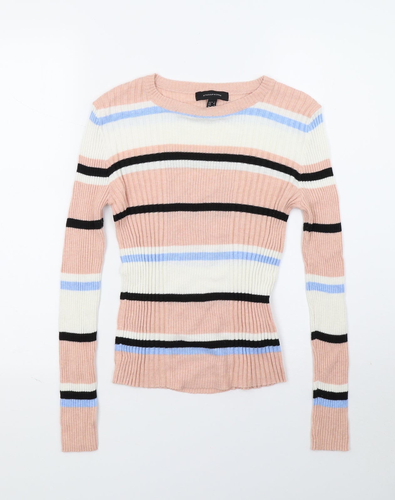 Primark Womens Pink Striped  Pullover Jumper Size 12