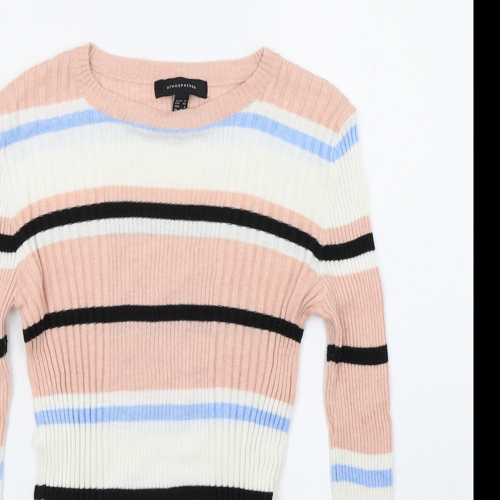 Primark Womens Pink Striped  Pullover Jumper Size 12