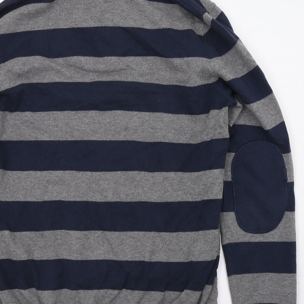 Gap Mens Blue Striped  Pullover Jumper Size S