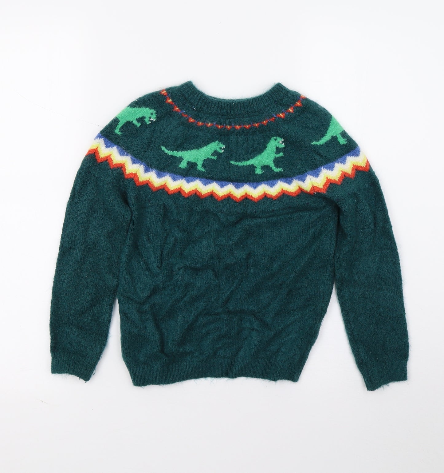 Marks and Spencer Girls Green   Pullover Jumper Size 6-7 Years