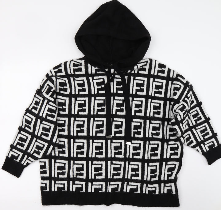 TU Womens Black Pullover Hoodie One Size