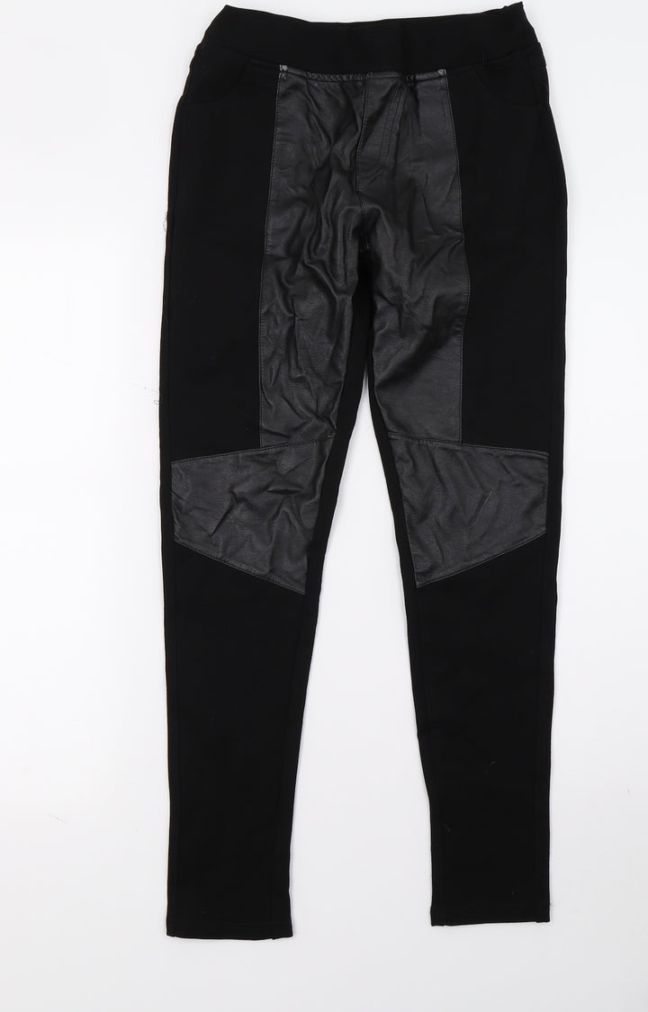 Style Womens Black   Capri Leggings Size 8 L27 in